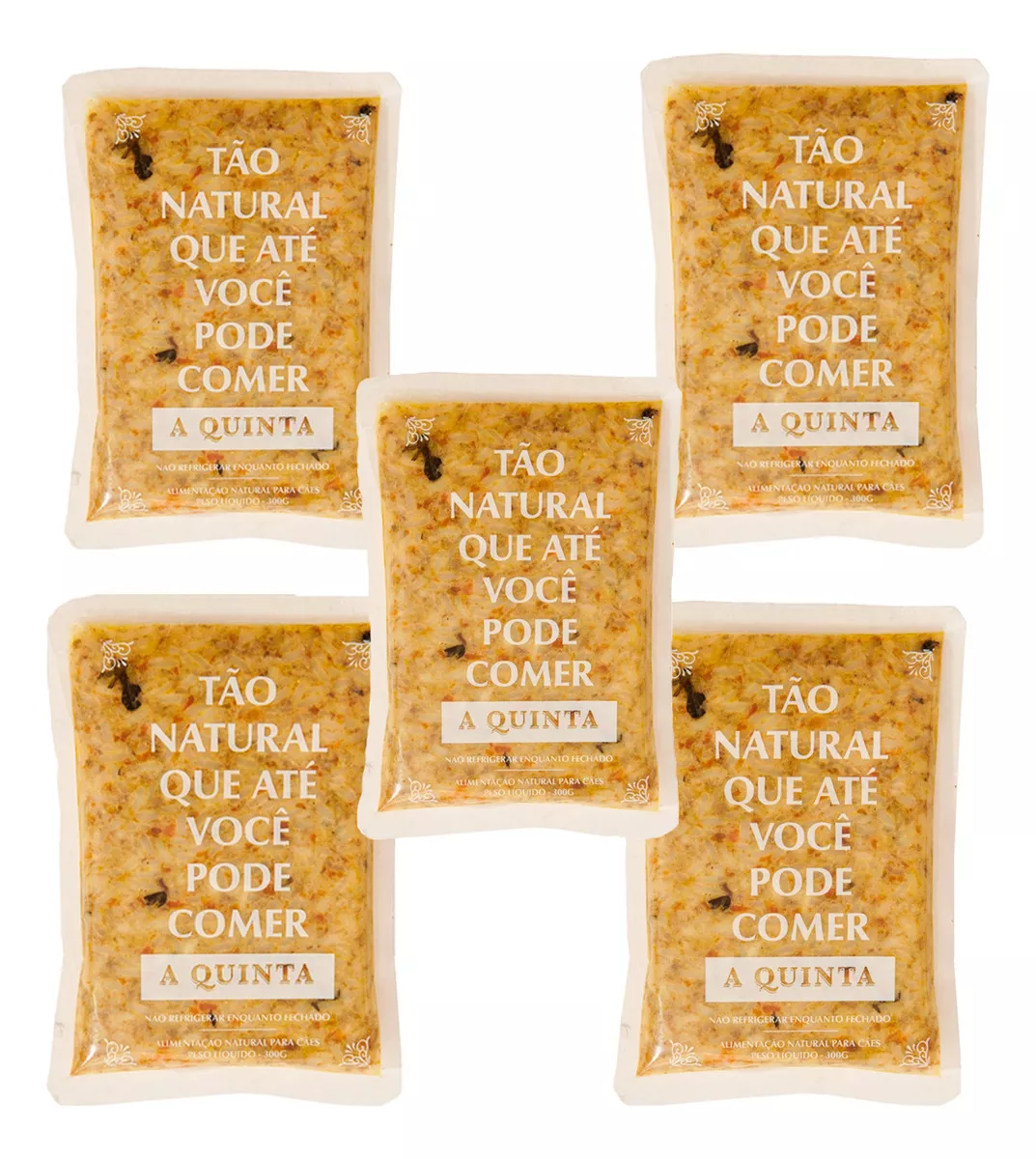 Kit 5 Pacote Ração Natural A Quinta Baixo Fósforo 300g